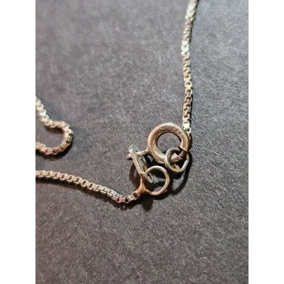 **Final Sale** Italian sterling silver box chain necklace - Picture 10 of 11